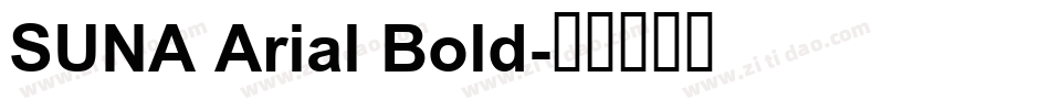 SUNA Arial Bold字体转换